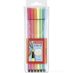 Confezione 6 pennarelli colori fluo Pen 68 Neon