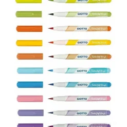 Confezione 10 pennarelli con punta a pennello Giotto Turbo Soft Brush Pastel