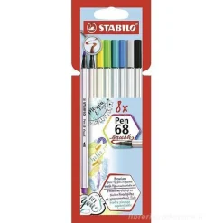 Confezione 8 pennarelli disegno Pen 68 Brush