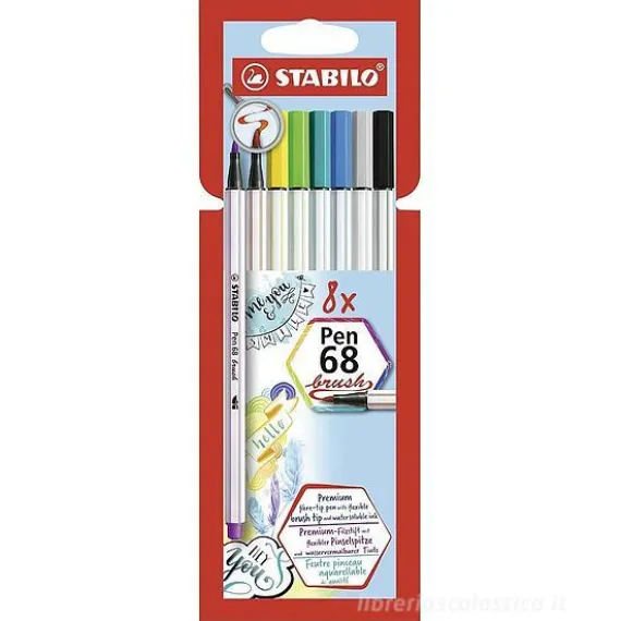 Confezione 8 pennarelli disegno Pen 68 Brush