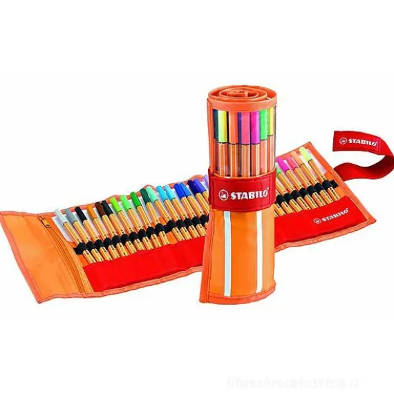 Confezione 30 pennarelli fineliner Point 88 con custodia roller