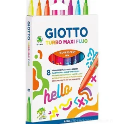 Confezione 8 pennarelli Giotto Turbo Maxi Fluo