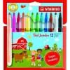 Confezione 12 pennarelli maxi lavabili Trio Jumbo