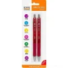 Confezione 2 penne a gel a scatto tratto 0,7 mm colore rosso