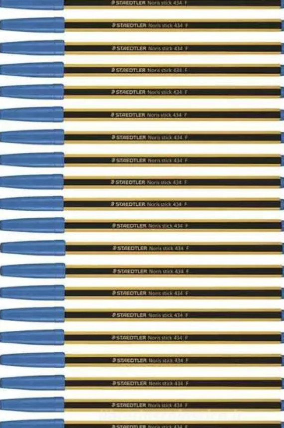 Confezione 20 penne a sfera a punta fine Noris Stick 434 blu