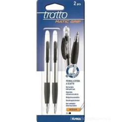 Confezione 2 penne a sfera a scatto Tratto Matic Grip