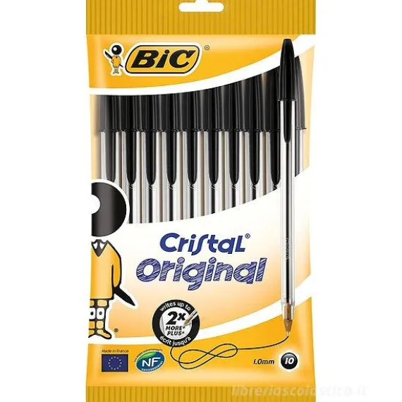 Confezione 10 penne a sfera Bic Cristal Original