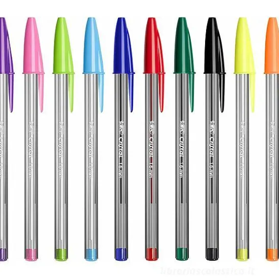 Confezione 10 penne a sfera Bic Cristal Multicolor colori assortiti