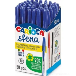 Confezione 50 penne a sfera blu