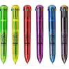 Confezione 12 penne a sfera 10 colori fluo