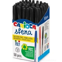 Confezione 50 penne a sfera nero