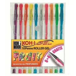 Confezione 10 penne colorate roller gel inchiostro profumato