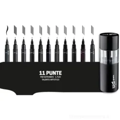 Confezione 11 penne fineliner Uni Pin (M 84020235)