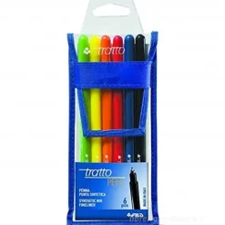 Confezione 6 penne Tratto Pen colorate