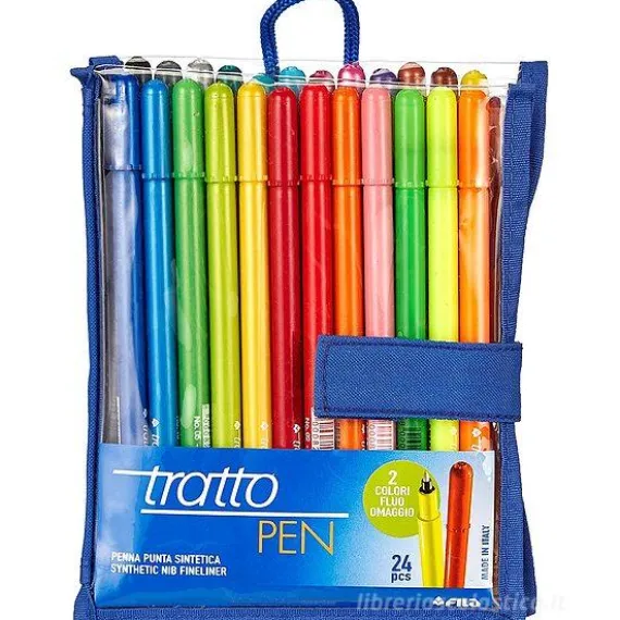 Confezione 24 penne Tratto Pen colorate