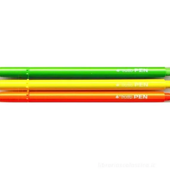 Confezione 3 penne Tratto Pen Fluo colorate