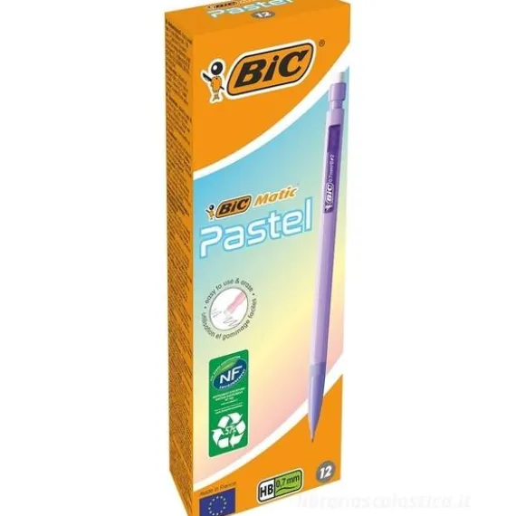 Confezione 12 portamine Bic Matic Pastel HB 0,7 mm
