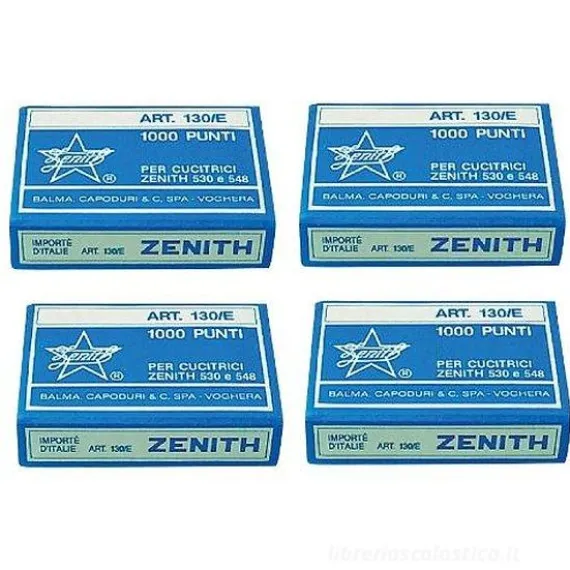 Confezione 4000 punti metallici 4mm per cucitrici Zenith 590/548