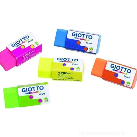 Confezione 60 pz Giotto minigomma Fluo (F241700)