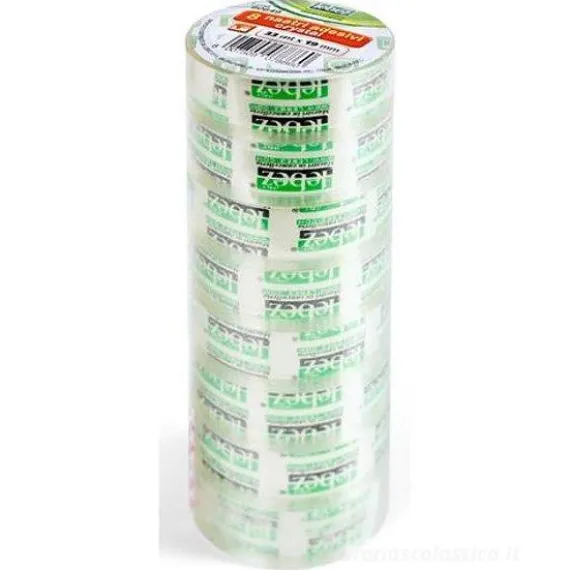 Confezione 8 rotoli di nastro adesivo Crystal