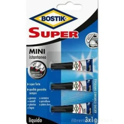 Confezione 3 tubetti colla istantanea universale Super Mini