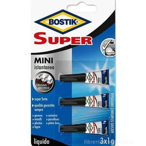 Confezione 3 tubetti colla istantanea universale Super Mini