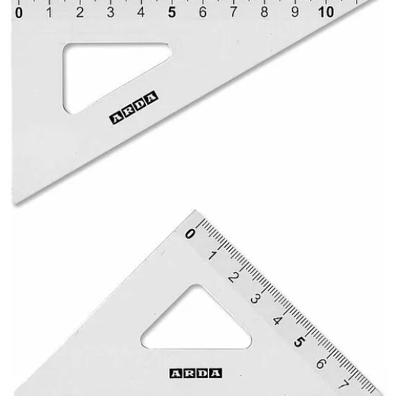 Coppia di squadre Profil alluminio 45 e 60 gradi cm 12