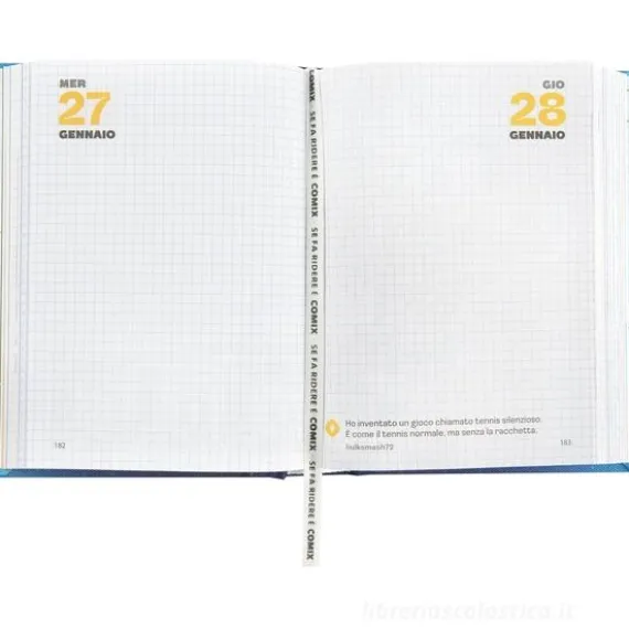 Diario Agenda Comix 2026-2027 giornaliera standard 16 mesi Special Sfumato Glitter Blue Scuole Medie e Superiori (75692BL)