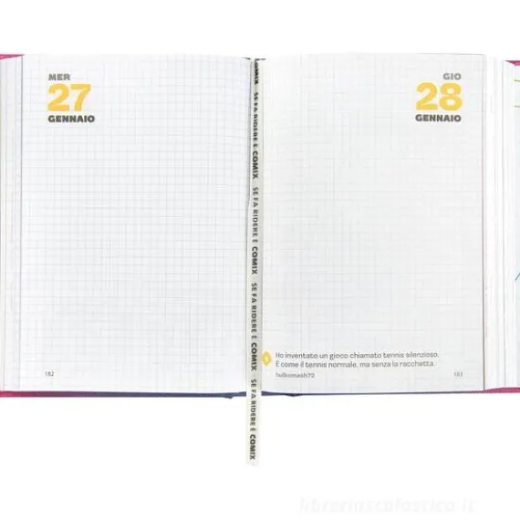Diario Agenda Comix 2026-2027 giornaliera mini 16 mesi Special Glitter Viola Scuole Medie e Superiori (75691FV)