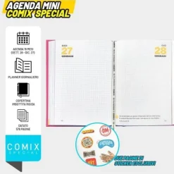 Diario Agenda Comix 2026-2027 giornaliera mini 16 mesi Special Glitter Viola Scuole Medie e Superiori (75691FV)