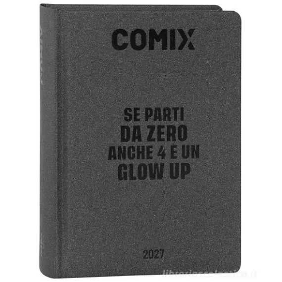 Diario Agenda Comix 16 mesi Mini Charcoal - Diario scolastico 2026-2027