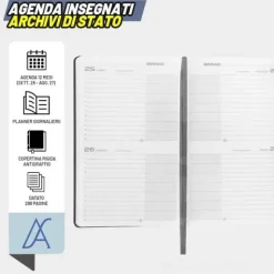 Diario Agenda insegnanti 12 mesi Bi-Day Archivio di Stato Colombo - Diario scolastico 2026-2027