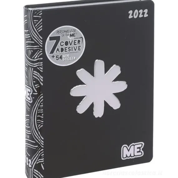 Diario agenda Luxury ME My Evolution 2022-2023 16 mesi. Nero argento (simbolo asterisco)