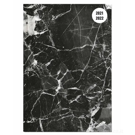 Diario agenda 12 mesi 2021-2022 Collegetimer day by day Black Marble