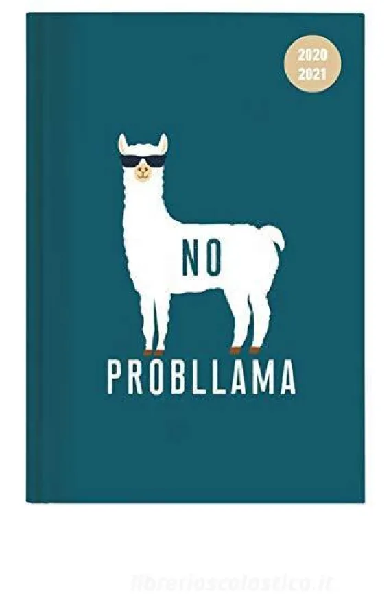 Diario agenda 12 mesi giornaliera 2020-2021 Collegetimer A5 day by day Llama