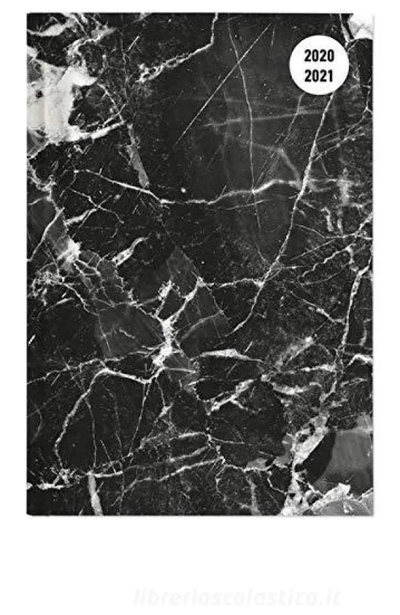 Diario agenda 12 mesi giornaliera 2020-2021 Collegetimer A6 day by day Black Marble