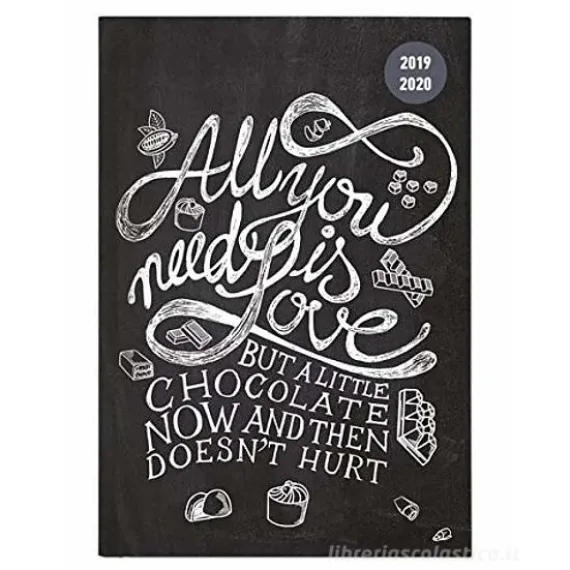 Diario agenda 16 mesi giornaliera 2019-2020 Collegetimer A5 Chalkboard