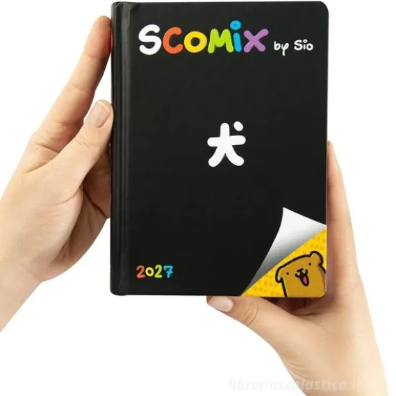 Diario Agenda 16 mesi Medium Scomix Black - Diario scolastico 2026-2027