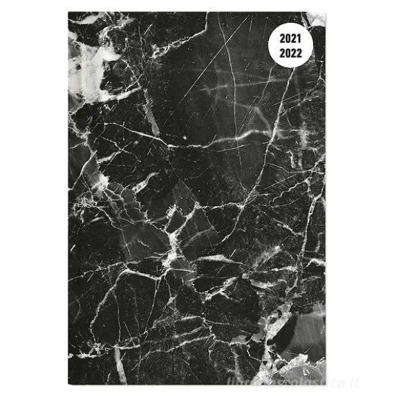 Diario agenda 16 mesi settimanale 2021-2022 Collegetimer A5 Black Marble