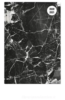 Diario agenda 16 mesi settimanale 2020-2021 Collegetimer A5 Black Marble