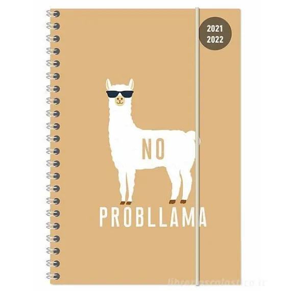 Diario agenda 16 mesi spiralata settimanale 2021-2022 Collegetimer A5 Llama