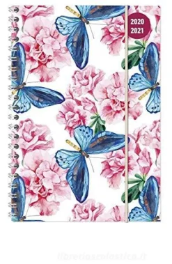 Diario agenda 16 mesi spiralata settimanale 2020-2021 Collegetimer A5 Butterfly