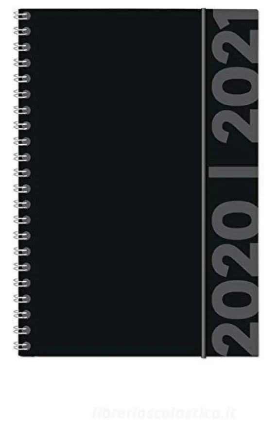 Diario agenda 16 mesi spiralata settimanale 2020-2021 Collegetimer A5 Black Label