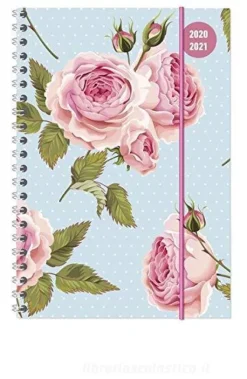 Diario agenda 16 mesi spiralata settimanale 2020-2021 Collegetimer A5 Roses