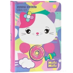 Diario 12 mesi Standard Mofumofu Gatto - Diario scolastico 2026-2027