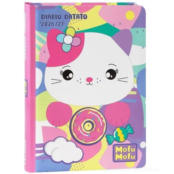 Diario 12 mesi Standard Mofumofu Gatto - Diario scolastico 2026-2027