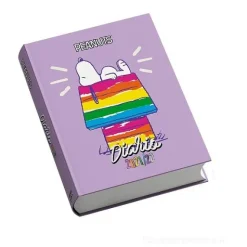 Diario Peanuts copertina imbottita 2021-2022. Lilla