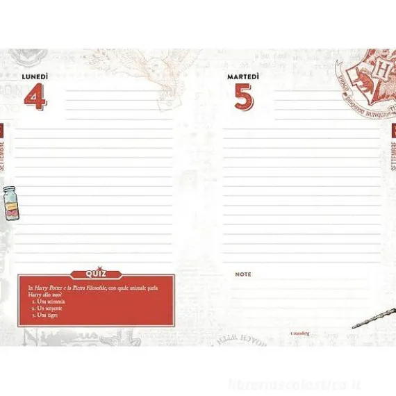 Diario scolastico giornaliero 12 mesi Harry Potter 2023-2024