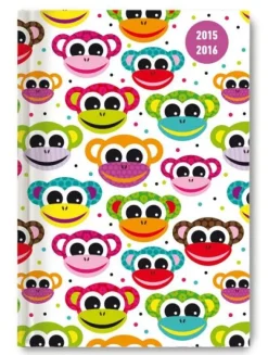 Diario settimanale 2016 Collegetimer Monkeys A6