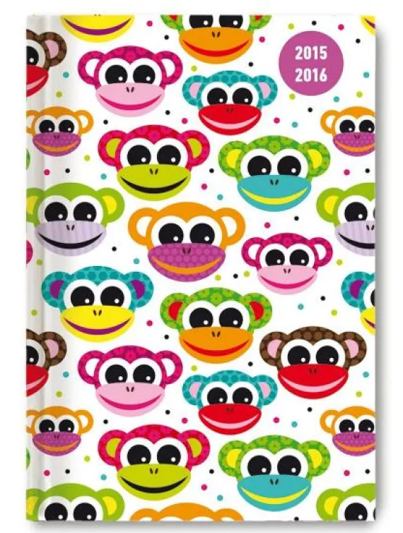 Diario settimanale 2016 Collegetimer Monkeys A6